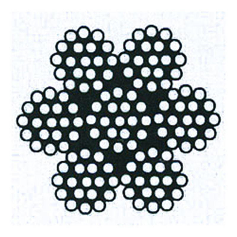 7 X 19 Round Strand Wire Rope (Bright and Calvaized)